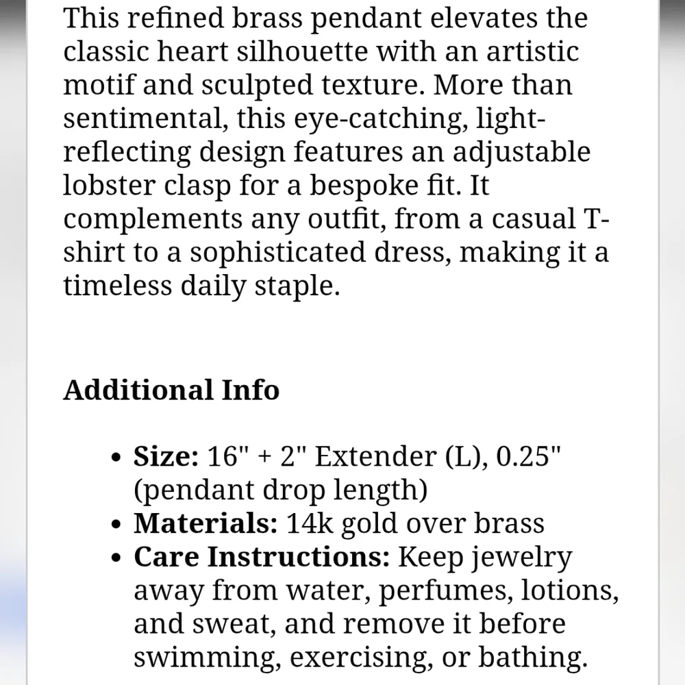 NWT COACH Gold Heart Shape Pendant Necklace - Picture 2 of 8